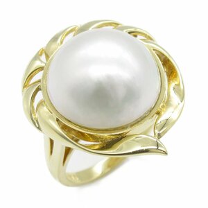 ミキモト マベパール リング ブランドオフ MIKIMOTO K18（イエローゴールド） リング・指輪 K18YG 中古 レディース