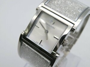 ☆1円◆稼働◆良品　スワロフスキー　　　シルバー　クオーツ　レディース　腕時計　　L843