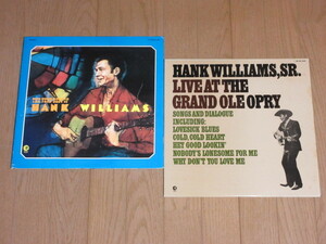 HANK WILLIAMS/2枚（LP）セット「LIVE AT THE GRAND OLE OPRY」「BEST」ハンク・ウィリアムス