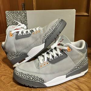 1円～ 28cm NIKE AIR JORDAN 3 COOL GREY CT8532-012 ナイキ エアジョーダン3 クールグレー aj1 2 4 5 11 jordan3 airmax dunk