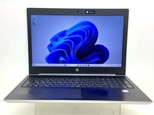 ◆1万円スタート HP ProBook 450G5 6VV61PA Win11 i5-8250U 1.60GHz メモリ8GB SSD256GB 15.6インチFullHD カメラ ACアダプター付属