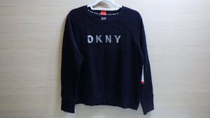 E166-41633 DKNY ダナキャラン ニューヨーク トレーナー US/M JP/L ブラック トップス