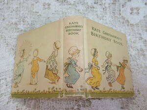 本☆洋書英文「ケイト・グリーナウェイバースデイ・ブック」5X5X2.5㎝　上製本　豆本小型本ミニブックKate Greenaway’s Birthday Book」