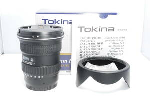 〓外観非常に綺麗　フード付〓トキナー　Tokina AT-X PRO DX 11-16mm F2.8　ソニー　ミノルタ用