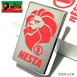 NESTA オイルライター ロゴ シルバー レッド ネスタ ライター 彫刻 DEVIN 日本製 銀 赤 メンズ おしゃれ かっこいい プレゼント ギフト