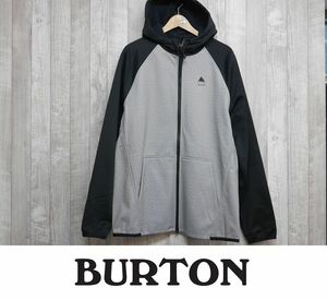 【新品:SALE】23 BURTON Crown Weatherproof Full-Zip Fleece - M - Gray Heather/True Black 撥水 パーカー 正規品