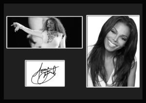 10種類!Janet Jackson/ジャネット・ジャクソン/サインプリント&証明書付きフレーム/BW/モノクロ/ディスプレイ (4-3W)