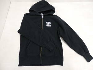 cd17)PIZZA OF DEATH フーディ PIZZA ZIP HOODIE Mサイズ ブラック パーカー ピザオブデス Hi-STANDARD ハイスタ Ken Yokoyama