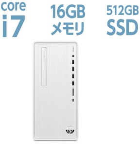 新品 HP Pavilion Desktop TP01 Core i7 メモリ16GB ストレージ容量M.2 SSD512GB Office Windows 11 DVD±R スノーフレークホワイト