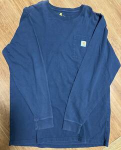 【US古着】カーハート Carhartt ロンT Tシャツ NAVY XL Original Fit