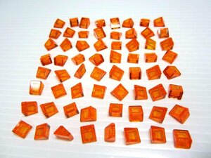 レゴ★未使用！オレンジ色のクリアポチスロ６４点セット
