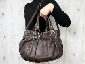 極美品 CELINE セリーヌ ピロースモール ショルダーバッグ ハンドバッグ バッグ レザー 茶 67007