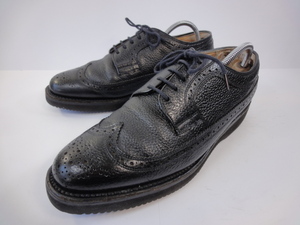 【リーガル】本物 REGAL 靴 24.5cm 黒 ウィングチップ ビジネスシューズ 本革 レザー 男性用 メンズ