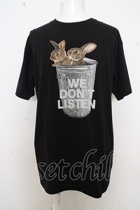 【SALE】MILK BOY Tシャツ.【タグ付き】BUNNY TRASH /ブラック/XL O-23-07-25-027-MI-ts-YM-ZT425