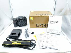 1円～【美品】Nikon D7500 ニコン デジタル 一眼レフ カメラ ボディ セット 箱付☆撮影機器 光学機器 周辺機器 付属品 中古