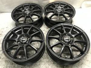 A-TECH SCHNEDER エーテックシュナイダー 15インチ アルミホイール 15×5.5J ET40 PCD 100 4H 社外アルミ 中古 ティーダ ノート 等