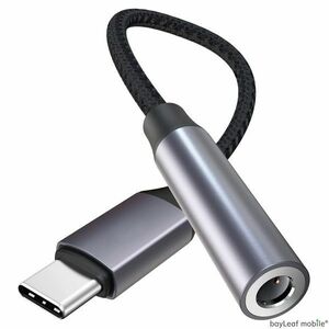 タイプＣ イヤホン 変換 アダプタ ブラック USB Type-C ヘッドホン 3.5mm DAC DAコンバーター D/A