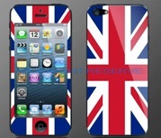【H0048】iPhone5/5C UKスキンシール 貼るだけでイギリス国旗柄に