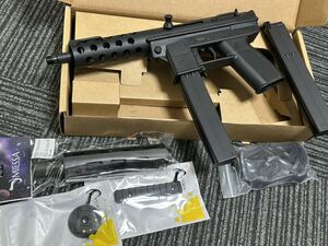 KTC KT-101 (KG9 TEC-9) オープンボルト ガスブローバック ガスガン /予備マガジン/拡張バレル/20mm ストックアダプター/スリング セット