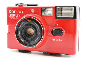 【美品】【訳あり】コニカ Konica EFJ RED 36mm f/4 Lens Point & Shoot Film Camera コンパクトカメラ #130