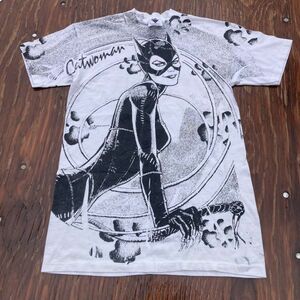 90s DC Comics キャットウーマン Tシャツ Vintage Catwoman Tee 白 アメコミ