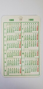 ROLEX ロレックス カレンダー 1980年 カレンダー 希少