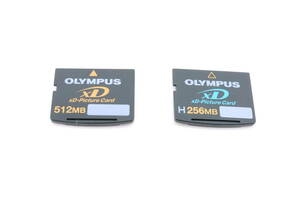 PP019 フォーマット済 XDカード 2点まとめ 512MB H 256MB オリンパス Olympus XD Picture Card メモリーカード クリックポスト