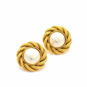 CHANEL シャネル イヤリング パール メタル ゴールドGP レディース アクセサリー ラウンド ヴィンテージ 【中古】【美品】