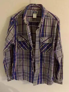 ネルシャツ ブルーペイント FLANNEL CHECK SHIRT