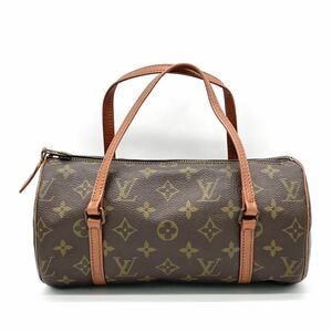 1円 良品 LOUIS VUITTON ルイヴィトン モノグラム パピヨン26 筒型 ハンドバッグ ミニボストン M51366