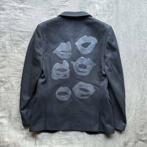ARCHIVE COMME des GARCONS 00AW HARD AND FORCEFUL リッププリント テーラードジャケット コムデギャルソンAD2000 唇 アーカイブ