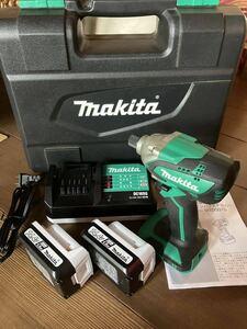 【送料無料・中古美品】makita マキタ 14.4V充電式インパクトドライバ　MTD001DSX バッテリー ×2