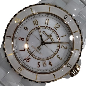 シャネル CHANEL J12　キャリバー12.1 H9540 ホワイト/イエローゴールド セラミック 腕時計 メンズ 中古