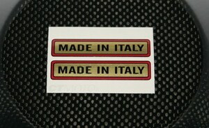 送料無料 Made in Italy メイド イン イタリー イタリア製 ステッカー 2枚セット 41mm X 8.5mm