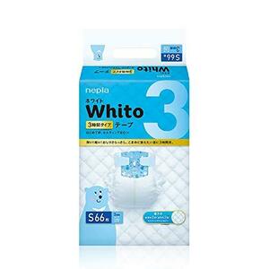 テープ Sサイズ ネピアWhito 3時間タイプ (4~8Kg)66枚 単品