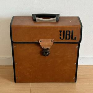 ［中古品］JBL本革レザー製レコードケース レコードバッグ DJ ヴィンテージ アンティーク O11