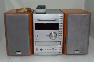 ONKYO オンキョー ミニコンポ CD・MD・ラジオ コンポ FR-155A スピーカー Dー02A リモコン付 音出し確認