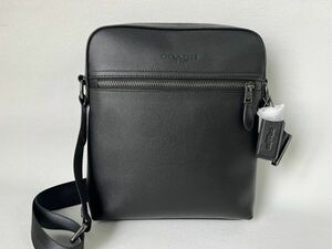 コーチ COACH ショルダーバッグ 斜め掛け メンズバッグ レザー ブラック 保存袋付き 新品未使用