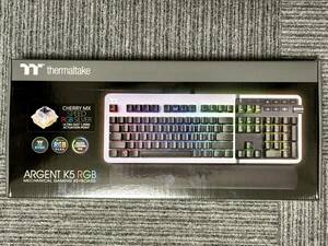 【未使用未開封】Thermaltake/サーマルテイク Argent K5 RGB ゲーミングキーボード Cherry MX 銀軸 日本語配列【国内正規品】