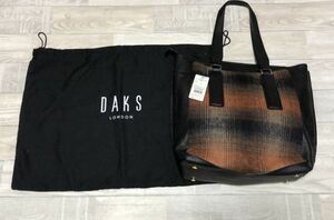 新品◎55.000円+税◎DAKS◎部分レザー使用トートバッグ　　リピ得無4