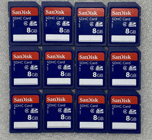 SDカード　SDHC　SanDisk　8GB　12枚セット　送料無料