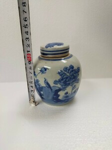 中国 唐物 時代物 染付 青花 花瓶 小壷 中国美術 中国古玩 煎茶道具