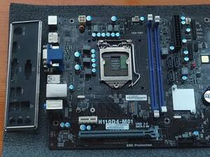 ECS H110D4-M01（microATX、LGA1151、DDR4、第6～7世代Coreプロセッサ対応）【中古】