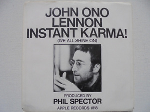 Appleシングルレコード JOHN ONO LENNON『 INSTANT KARNA! 』US盤 Apple 1818 極美品