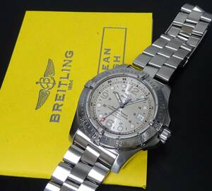 BREITLING ブライトリング スーパーオーシャン スティールフィッシュ A17390 アイボリー 自動巻 メンズ 純正内外箱あり 本物