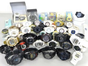 ジャンク 50点セット まとめて CASIO カシオ G-SHOCK Baby-G GA-100C DW-6900 G-8000 AWG-100BC GW-1100J DW-6697 BG-097 他 腕時計