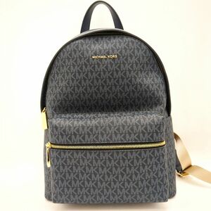 マイケルコース　リュック　バックパック　MKシグネチャー　ネイビー　タブレットケース　MICHAEL KORS　中古　◆3111/藤枝インター店