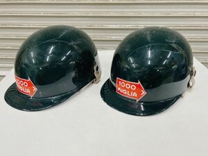 中古 1000 MIGLIA ハーフヘルメット グリーン ２個 セット MILLE MIGLIA ミッレ ミリア クラシックカー 引取歓迎 茨城県 0304あら2 D1 120