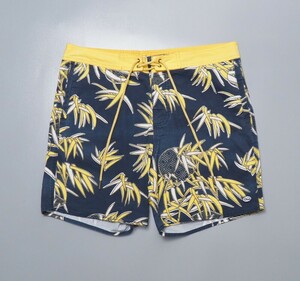 TG2806◇DEUS EX MACHINA/デウスエクスマキナ メンズ33 MIYAGI BOARDSHORT DMP82025 ショートパンツ サーフパンツ ボードショーツ 紺×黄系