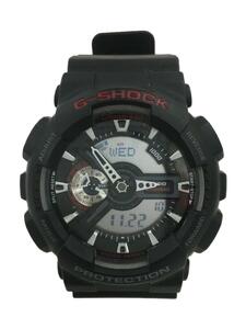 CASIO◆クォーツ腕時計・G-SHOCK/デジアナ/ラバー/BLK/BLK